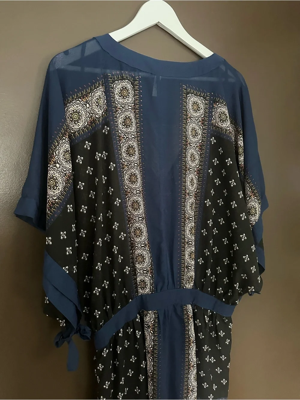 FREE PEOPLE Santa Cruz Printed Kimono Tunic Mini Dress Size Large